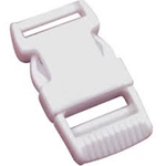 1" Bainbridge International A089WT Plastic White Snap Buckle | Blackburn Marine Sailboat Hardware